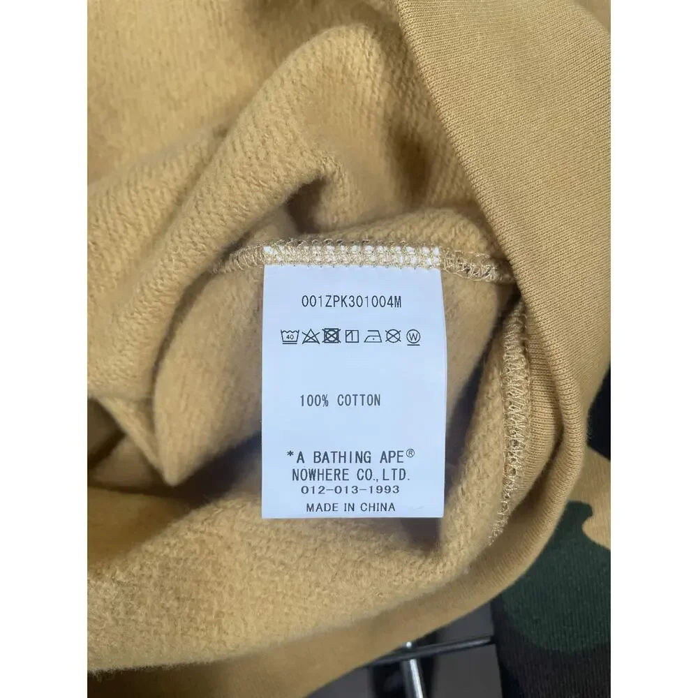 A Bathing Ape 1st Camo Full Zip Hoodie In Yellow BAPE